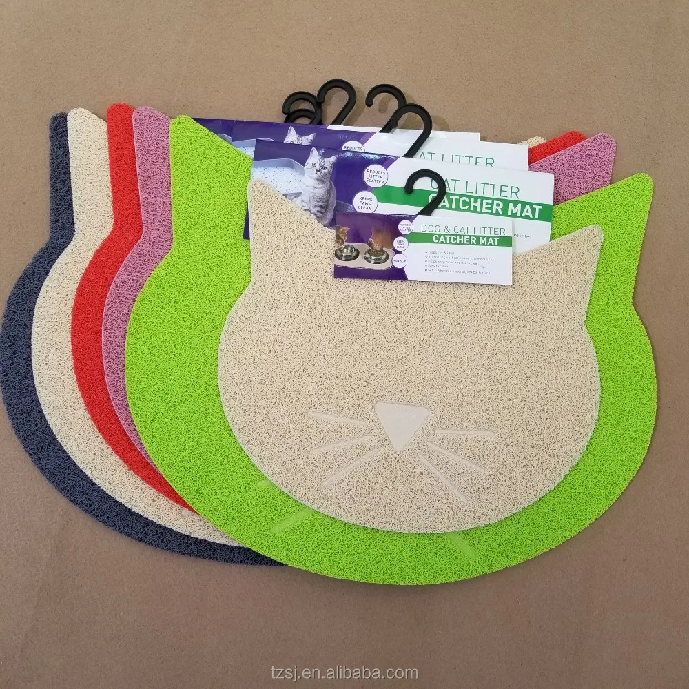 Bpa Free Plastic Pet Mat Pet Food Mat With Cute Paw Water Proof Cat