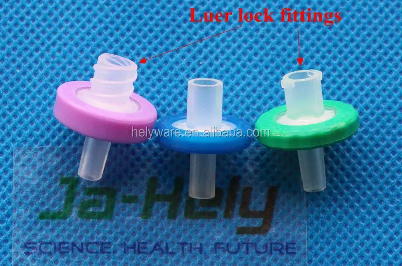 13 25 33mm Wheel Filter Syringe Filter With 0.22 0.45 Micron Pvdf