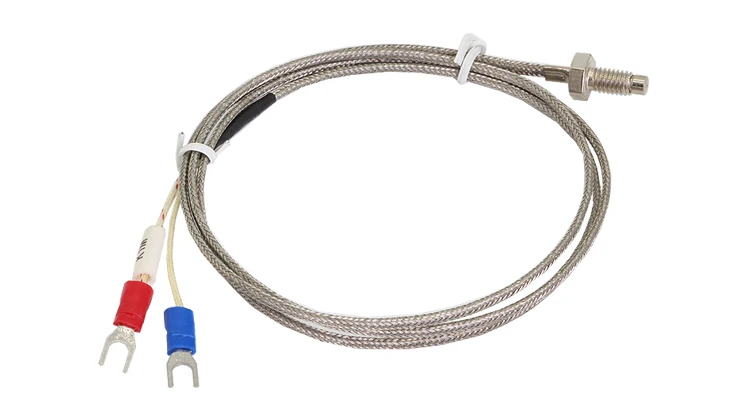 M6 Screw Probe K E Type Thermocouple 1M 2M 3M 4M 5M Industrial Temperature Sensor Cable Wire