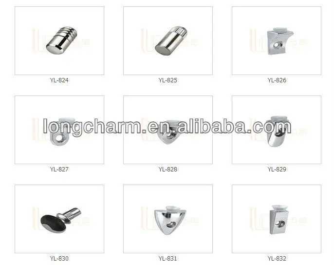 5mm Transparent Plastic Glass Shelf Support Pins From Longcharm Glass