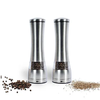 China Top Seller Wholesale Cheap Price Kitchen Appliance Premium Portable Stainless Steel Electric Salt Pepper Grinder