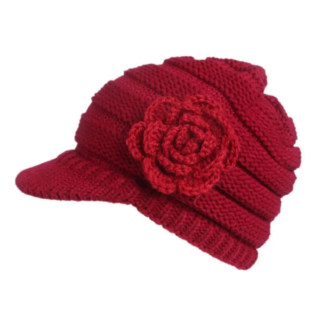 HENGSONG Womens Warm Wool Berets Beanies Tam Baggy Hats Ski Caps White