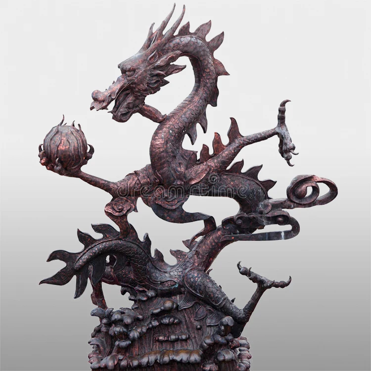 Outdoor Garden Bronze Chinese Dragon Statue - Buy Metal Dragon Statue