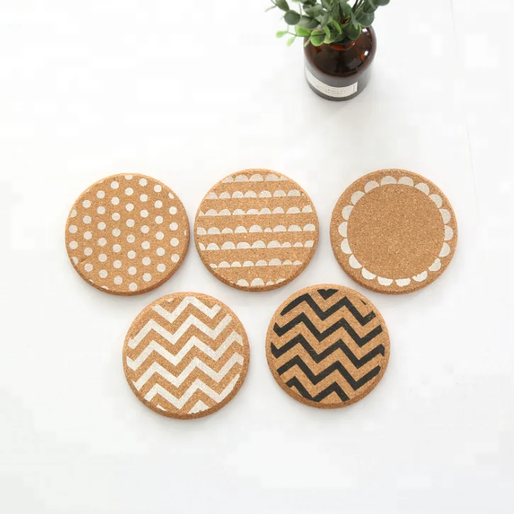 Custommade Cork Coaster Absorbent Paper Coaster Laser Logo Cork Mdf