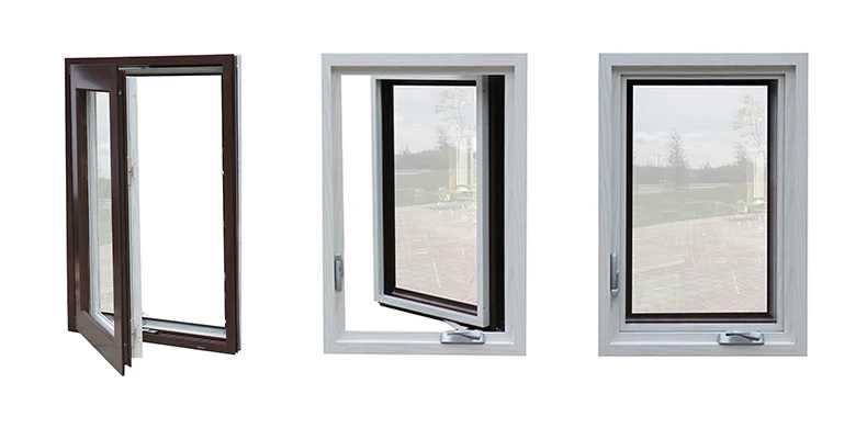 NFRC AS2047 standard gray aluminium casement double glazed windows