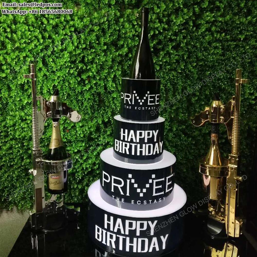 Bouteille De Champagne Pour Bar Presentoir De Gateaux D Anniversaire Led Rechargeable Personnalises Pour Evenement Fete Boite De Nuit Pieces Buy Vip A Mene Le Gateau D Anniversaire Le Logo Adapte Aux Besoins Du Client D Evenement De Partie De Barre