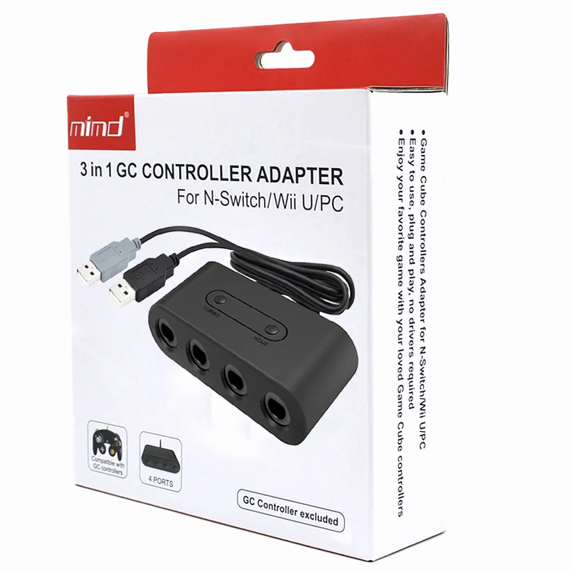 For Nintendo Switch Improved Version Usb 4 Ports Gc Gamecube Controller Adapter For Wiiu Buy 4 Ports Gc Adapter For Wiiu For Wiiu Usb 4 Ports Gamecube Controller Adapter 4 Ports For Gamecube