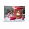 Shinny Favorable Christmas Canvas Painting Led Wall Art with Battery Operated