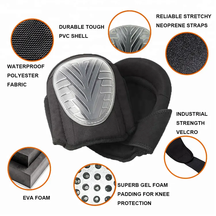 Warm Comfortable Lightweight Protective Polyester Knee Pad For Work