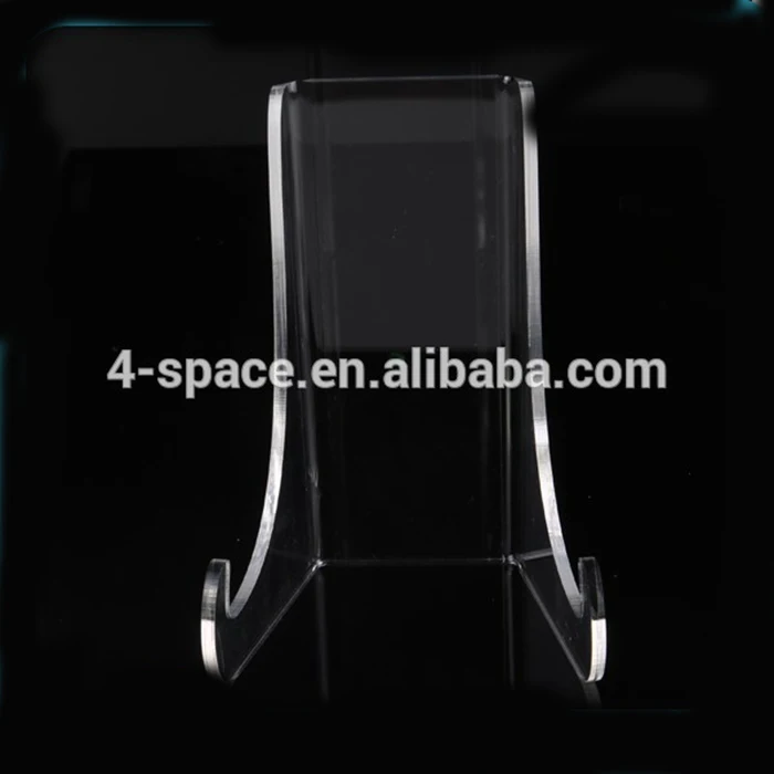 Small Clear Acrylic Bowl Easel Display Stands For Platters And Bowls