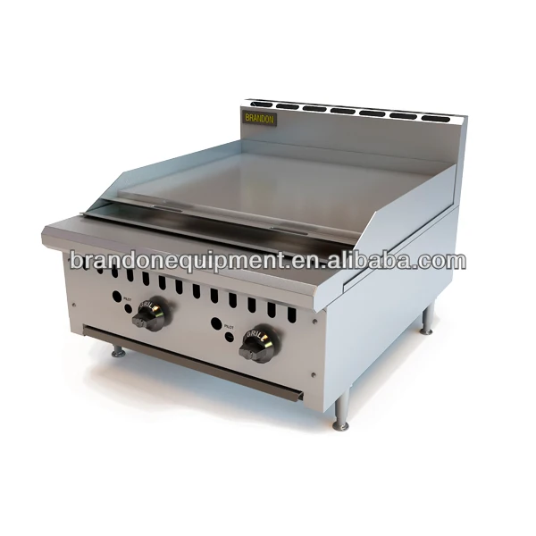 Counter Top Gas Griddle 24 Inch Table Top Griddle Cast / Iron Stove Top