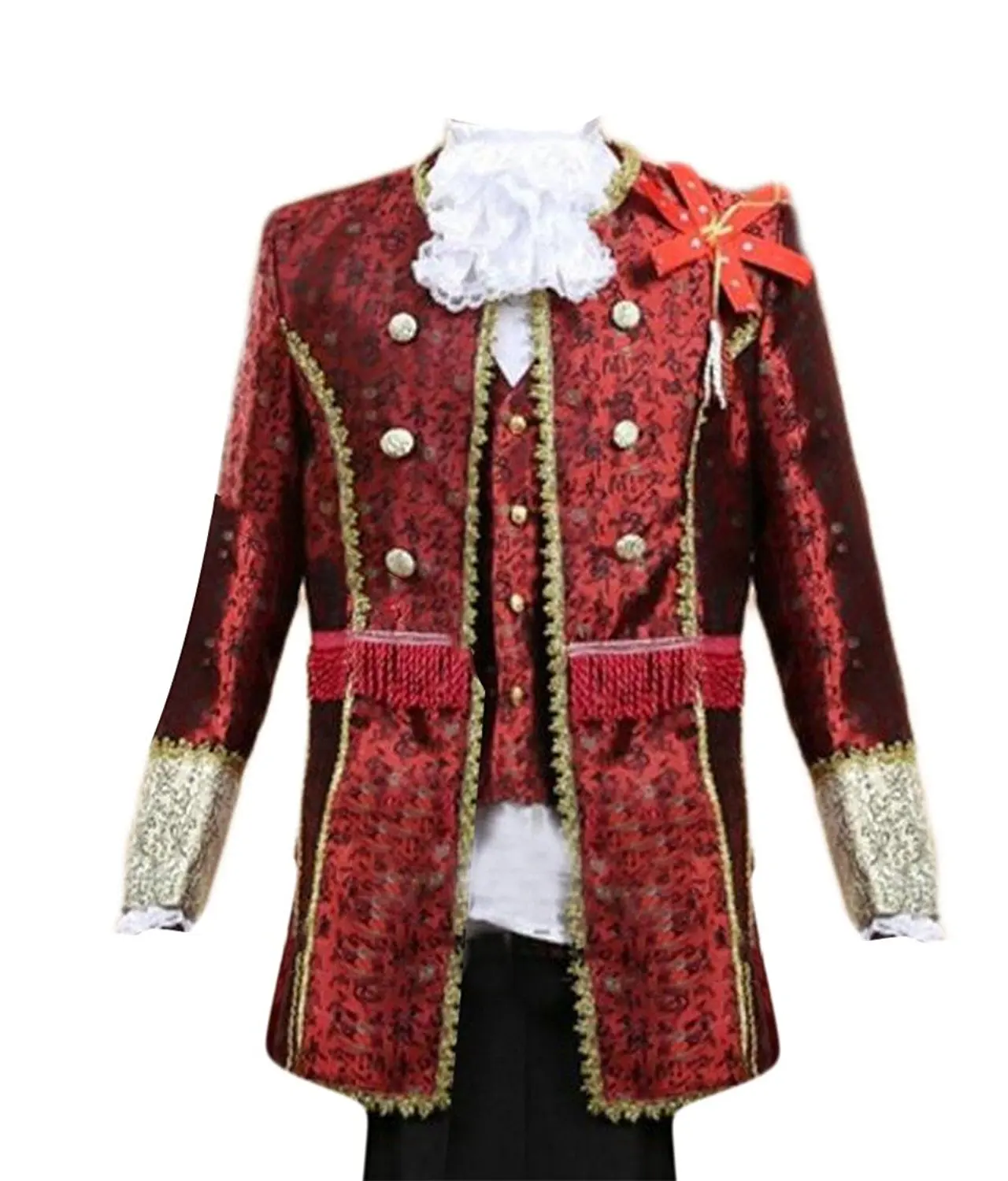 ONTBYB Men Medieval Times Stage Clothes Delicate Blazer Vest Suit Pant Blazer Suit Outfit