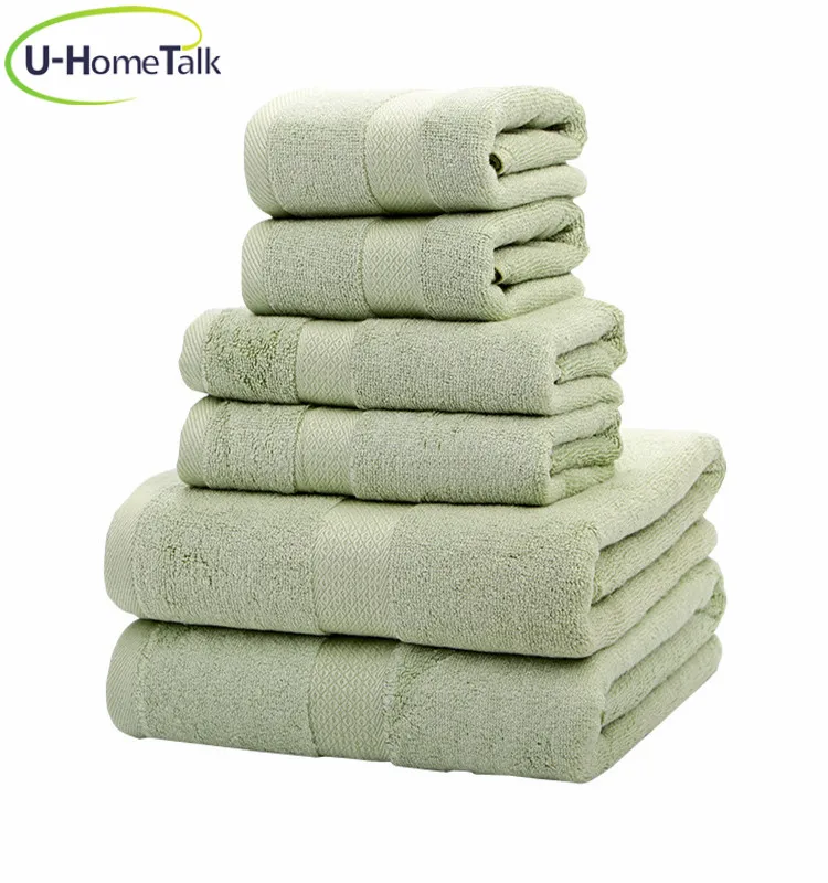 U Hometalk Ut Tj016 Ultra Soft Absorbent Towels Pure Fiber Viscose Derived From Bamboo Cotton 6 Pack Bath Towel Set 6 Pieces Buy Pure Fiber Viscose Derived From Bamboo Cotton 6 Pack Bath Towel Set Ultra Soft