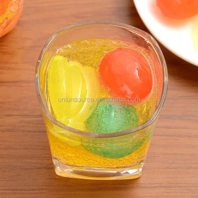 Reusable Fruit Shaped Plastic Ice Cube For Drinks Multicolored Plastic