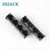 factory manufacturer hot selling 1*4 4 ports multi port 8 pin amp rj45 modular connector rj11 telephone jack round pin with LED
