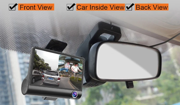 2 in 1 car camera video recorder car camera with 3 lenses