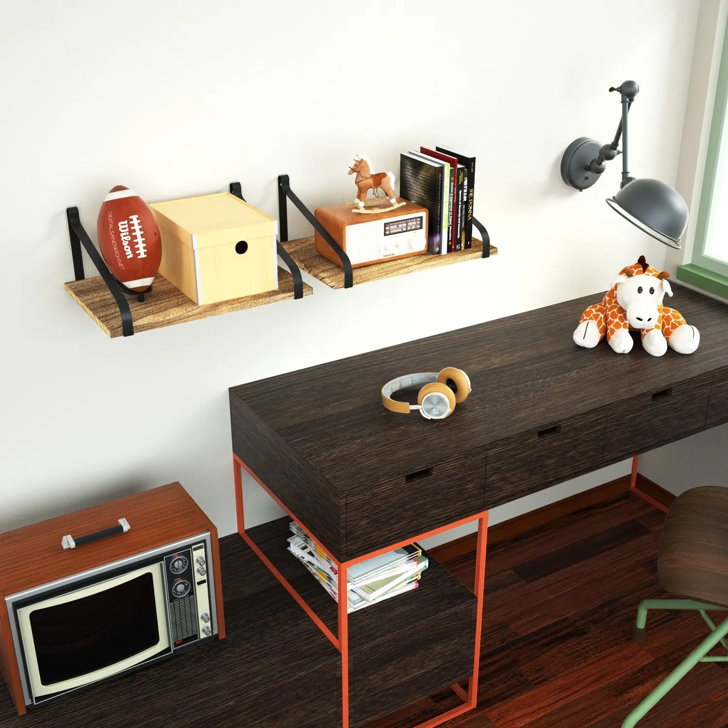 Floating Shelves Wall Mount Rustic Wood Wall Shelves With Large