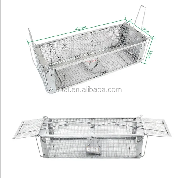 Zincplated Mouse Cage Trap With Two Doors On Both Ends Buy Automatic