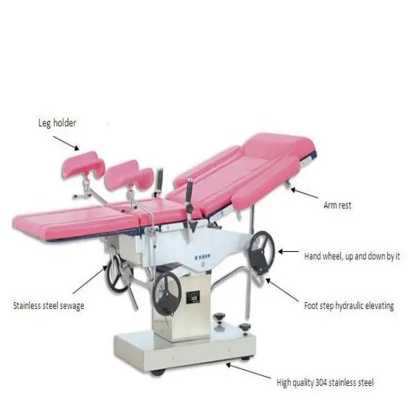 YSOT-2C Hospital manul hydraulic obstetric delivery table