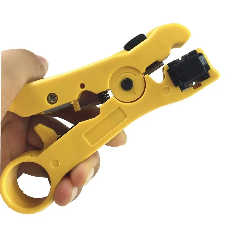 WeBravery Universal Cutter Stripper for Flat or Round UTP Cat5 Cat6 Cable Coax Cable Stripping Wire Stripper Tool
