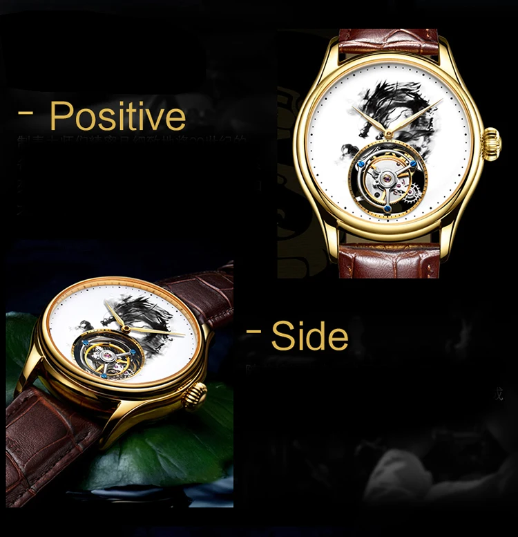 Leather strap movement custom mechanical oem watch women luxury wrist watch
