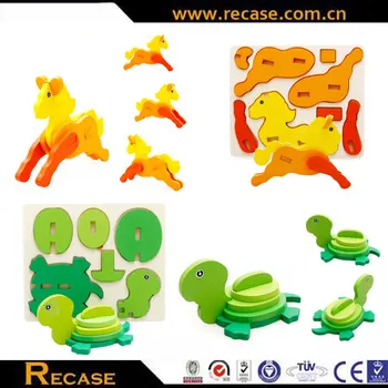 3d puzzles wooden assemble animal kids larger