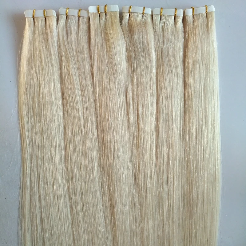Double Drawn Tape Hair Extensions Free Sample Hair Bundles Straight Tape In Remy Hair Extension