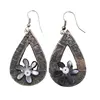 New fashion jewelry tear drop shell carved earring shell earring