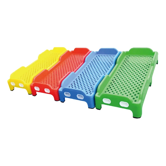 Kids Plastic Beds Preschool Nursery Stackable Sleeping Beds Single Kids