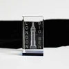 Big Ben Tower Clock 3d laser inside Crystal cube , Crystal Paperweight with London Big Ben Tower Clock inside