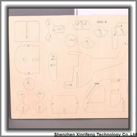 2012 New promotional gift DIY solar toy wood plane