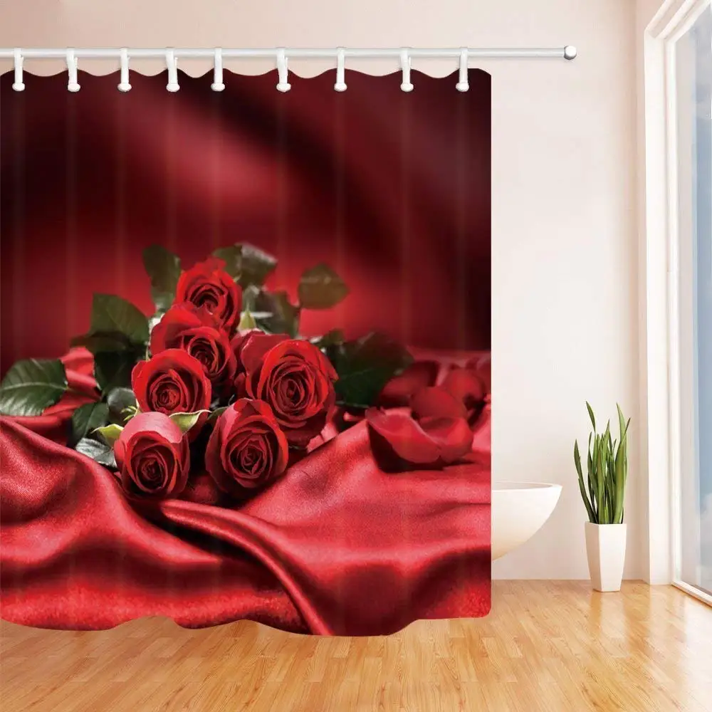 Cheap Red Rose Shower Curtain, find Red Rose Shower Curtain deals on ...