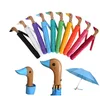 2016 hot sell 2 folds auto open umbrella with Duck handle