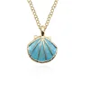 fashion summer Beach Enamel Jewelry Gold Shell Necklace Simple Necklace