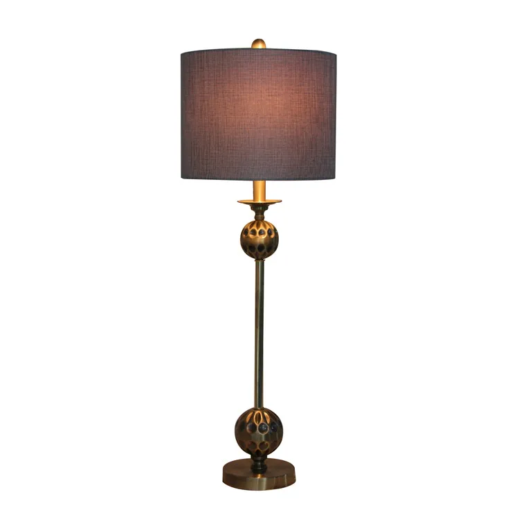 2019 Hot sale  home decorative dinner table lamp/Antique brass metal light/antique table lamp