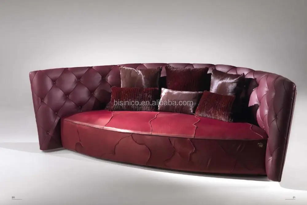 Italy Fashion Design Comfortable Genuine Leather Living Room Sofa Italy Fashion Design Comfortable Genuine Leather Living Room Sofa Couch Modern Red Splicing Corner