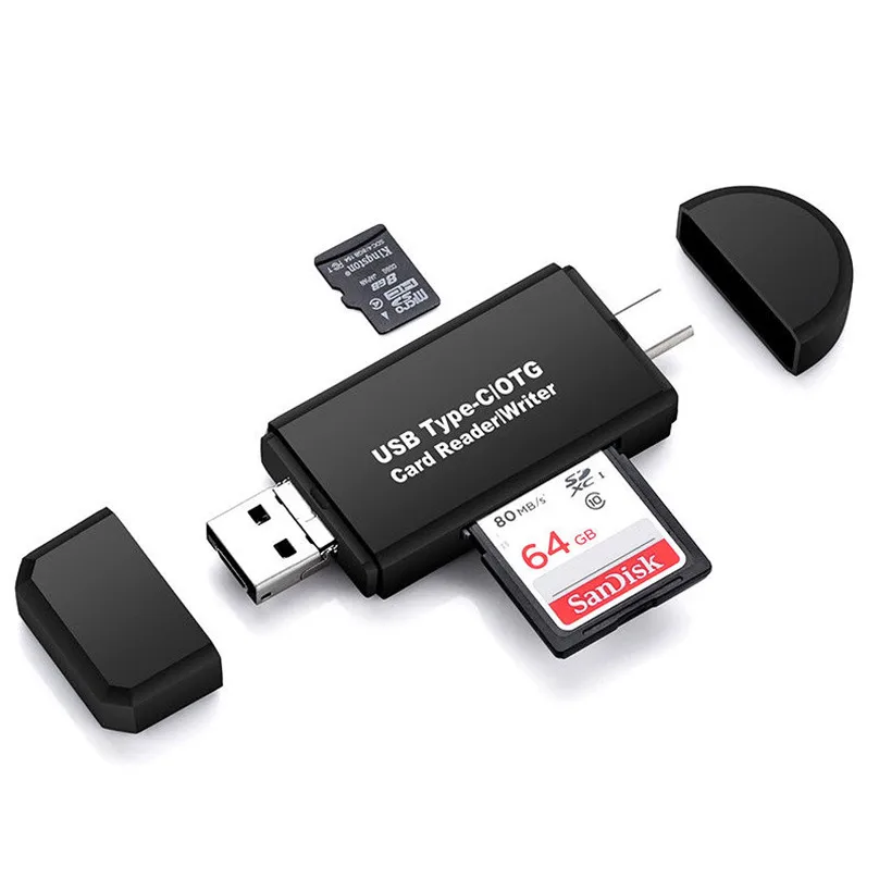 Sd Card Reader Usb C Card Reader 3 In 1 Usb 2.0 Tf Mirco Sd Smart 