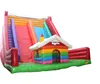 Hot listing rainbow house double slide castle