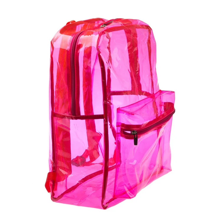 Quanzhou Factory Low Price Clear Plastic Backpack Simple Style ...