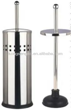 Stainless Steel Toilet Plunger With Holder Stainless Steel Toilet Plunger With Holder