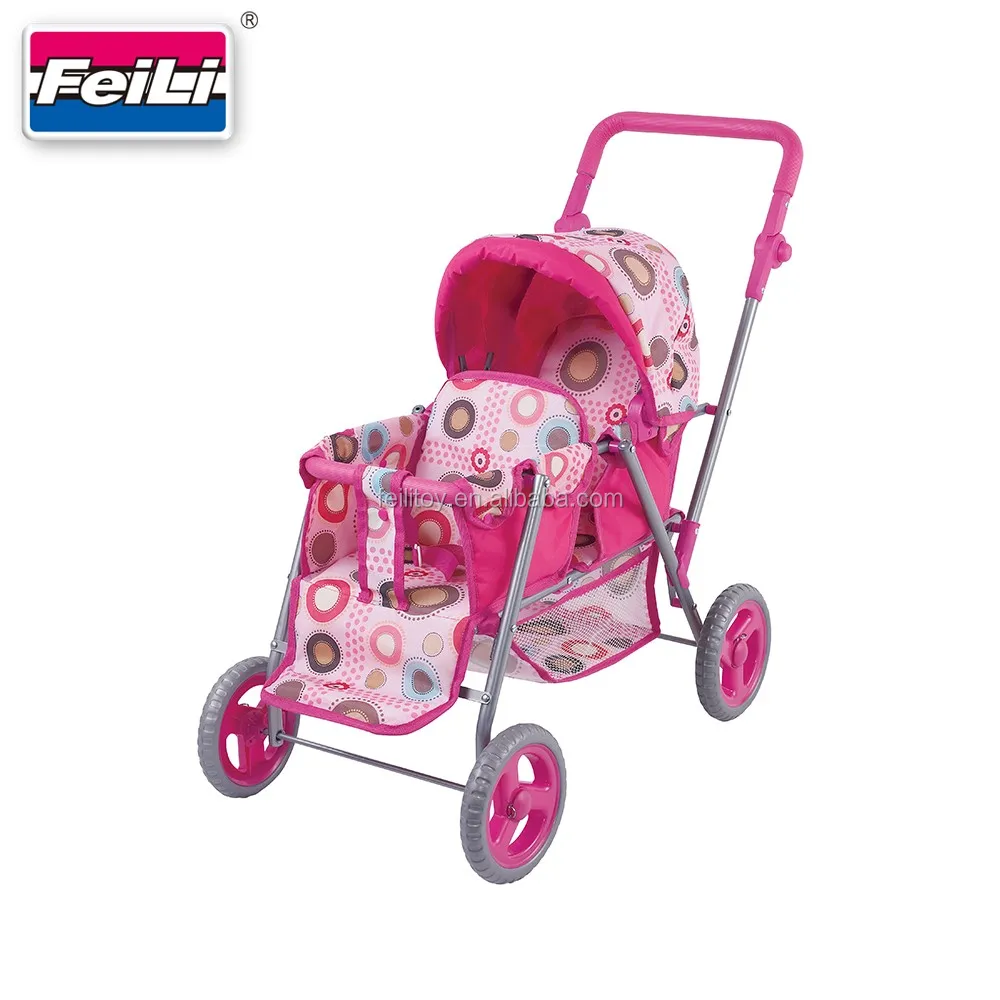 Feili Big Size And Adjustable Handel Twin Doll Strollers For Girls Doll Stroller For Twin Buy