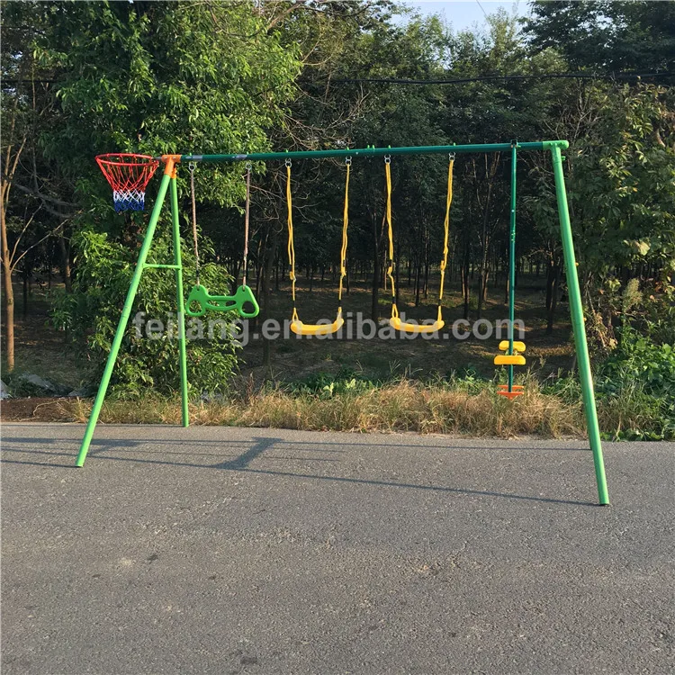 组合双座悬挂不锈钢庭院家具户外花园秋千设置椅子