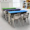 2 or 3 kids study desk with chair for primary school double study table