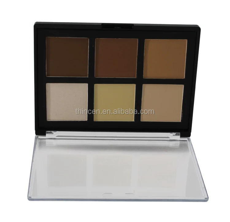 Hot Selling Waterproof 6 Colors Name Brands Face Powder Palette Compact