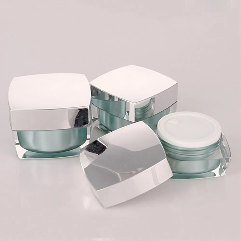 5g 15g 30g 50g 100g Luxury Square Acrylic Cosmetic Cream Jar For Skin