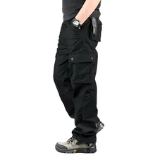 Men’s Cargo Pants Casual Mens Pant Multi Pocket Military Overall Men Outdoors High Quality Long Trousers 30-44 Plus size
