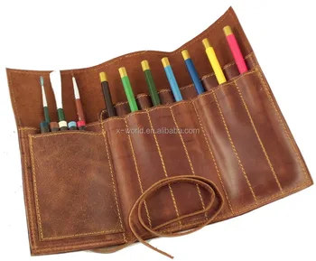 leather pen bag