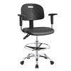 Adjustable/swivel ESD laboratory chair with Anti Static PU Leather and Conductive Chain
