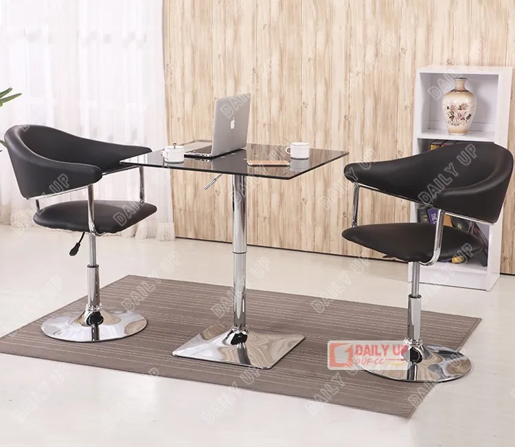 2016 Latest Dining Table Designs Height Adjustable Glass Banquet Table Mirrored Leisure Entertainment Table Top Made In China