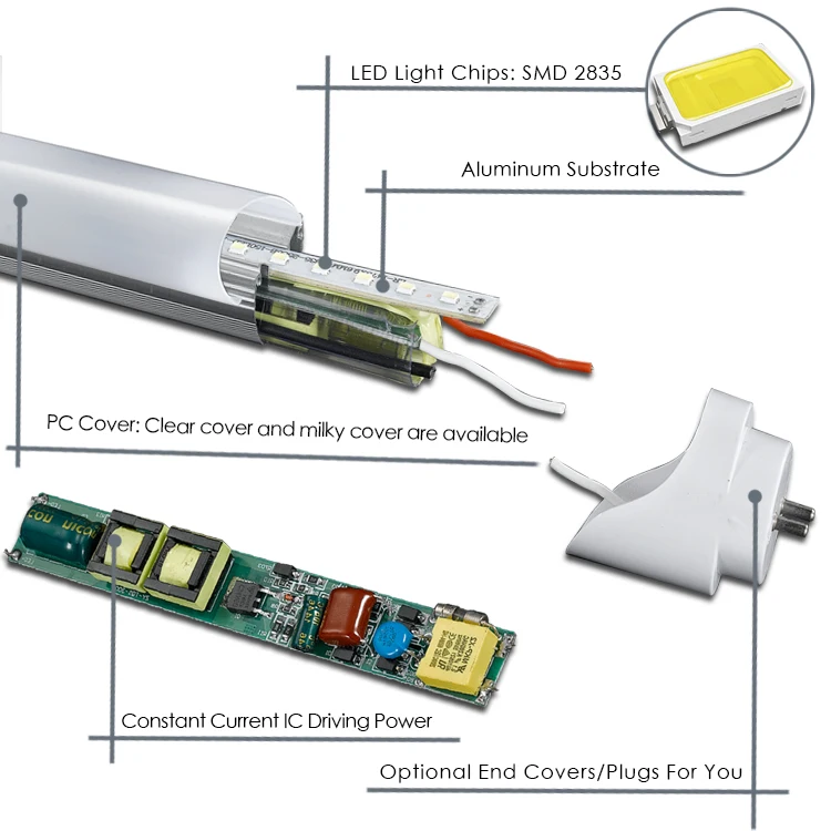 T8 светодиодные. Spectrum led tube t8 SMD, g13, 24вт.